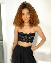 Crop top Abril negro